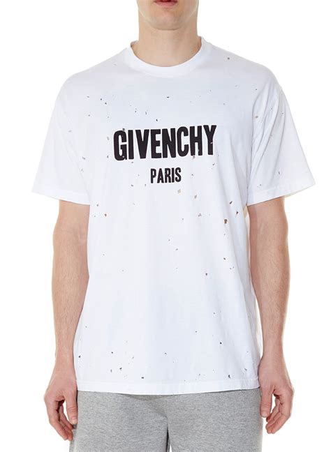 givenchy holes shirt|Givenchy paris tees.